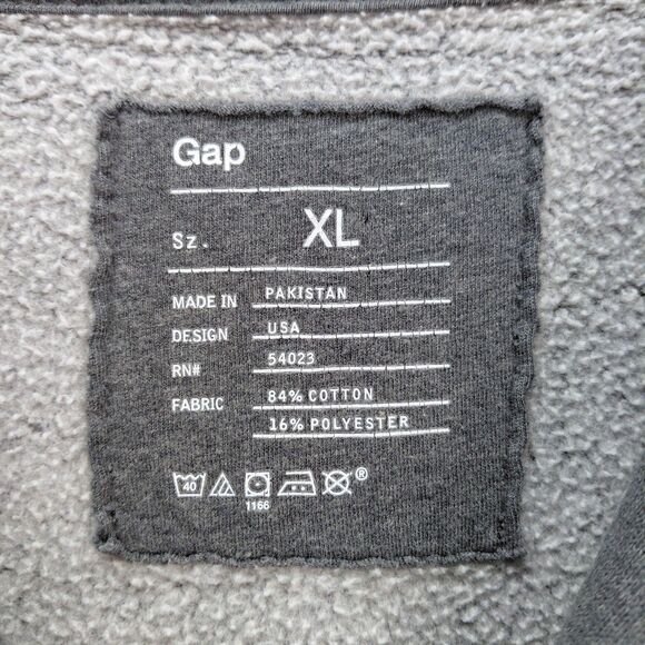 Gap Button Up Cardigan Sweater Mens Size XL Gray Jersey Knit Shawl Collar Pocket - Picture 4 of 12